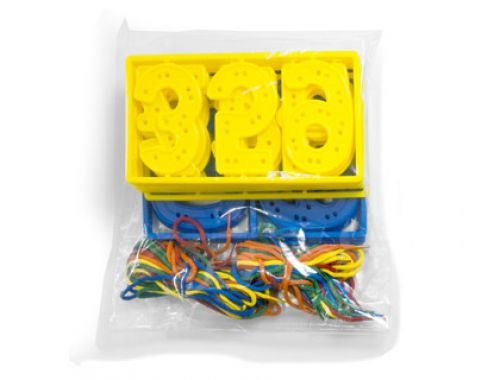Jogo miniland numeros para coser 7 cm 40 pecas + 20 cordoes , Miniland , 68564 , 8413082952686